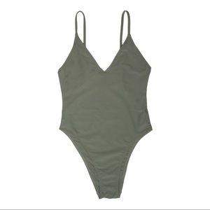 ❌❌ SOLD ❌❌          tropez plunge one-piece swimsuit from blush lingerie - green